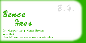 bence hass business card